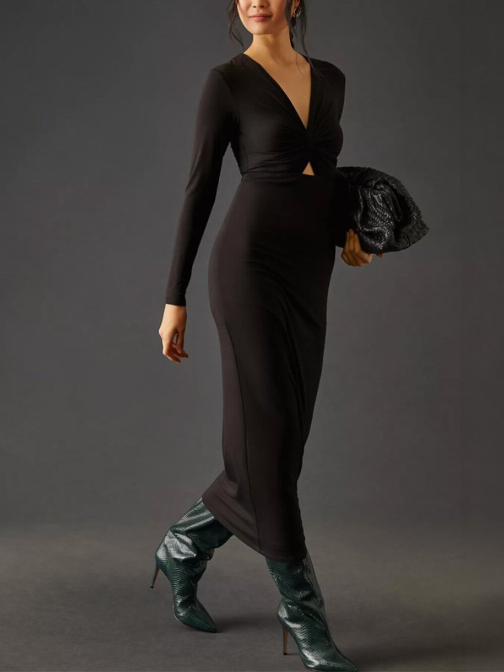 Favorite Daughter The Anywhere Dress Black Twist Front NWT Size XS